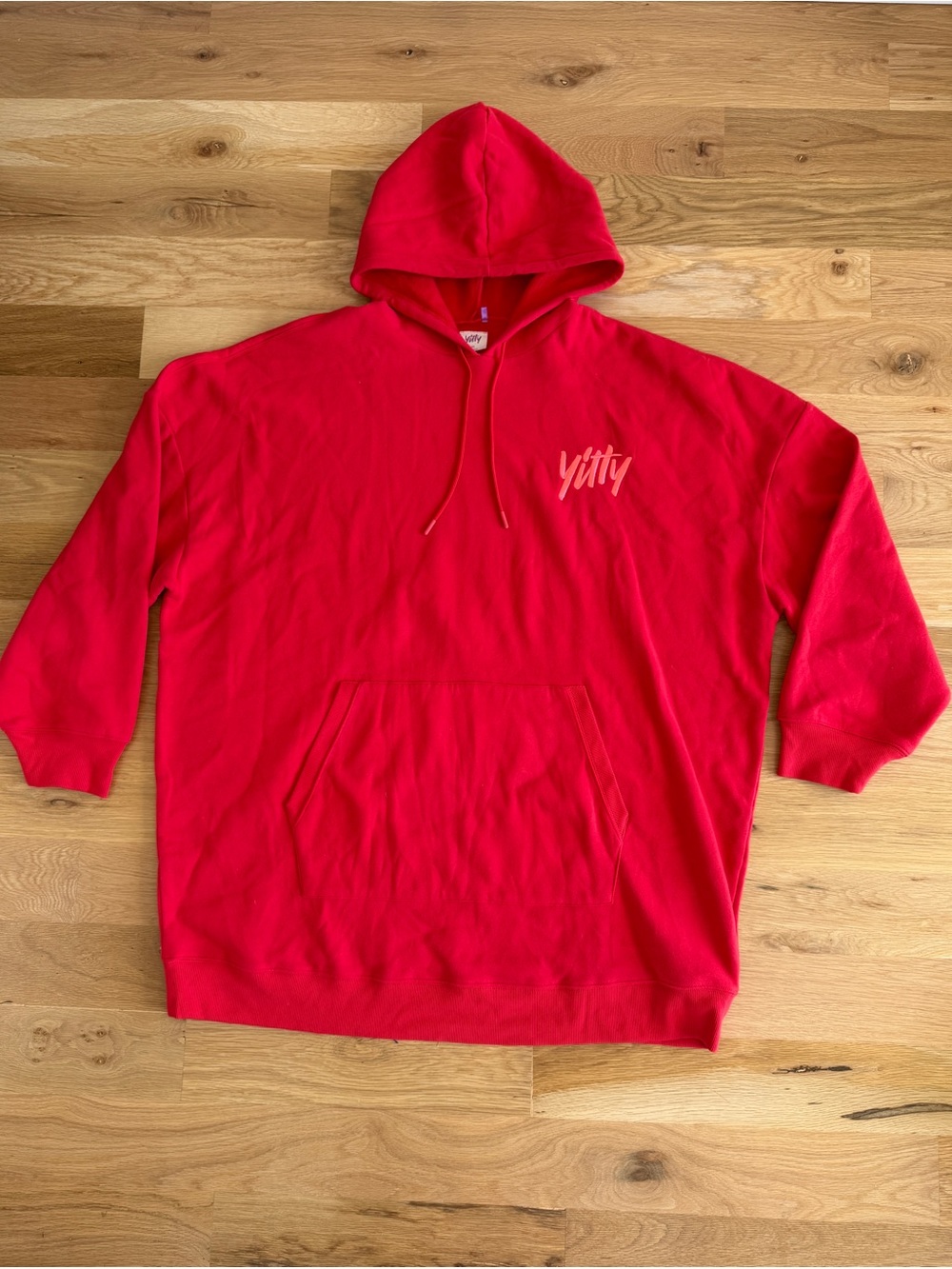 YITTY Red Oversized Hooded Sweatshirt - Size 2X - Picture 4 of 10